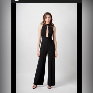 Love Chic Black Keyhole Jumpsuit